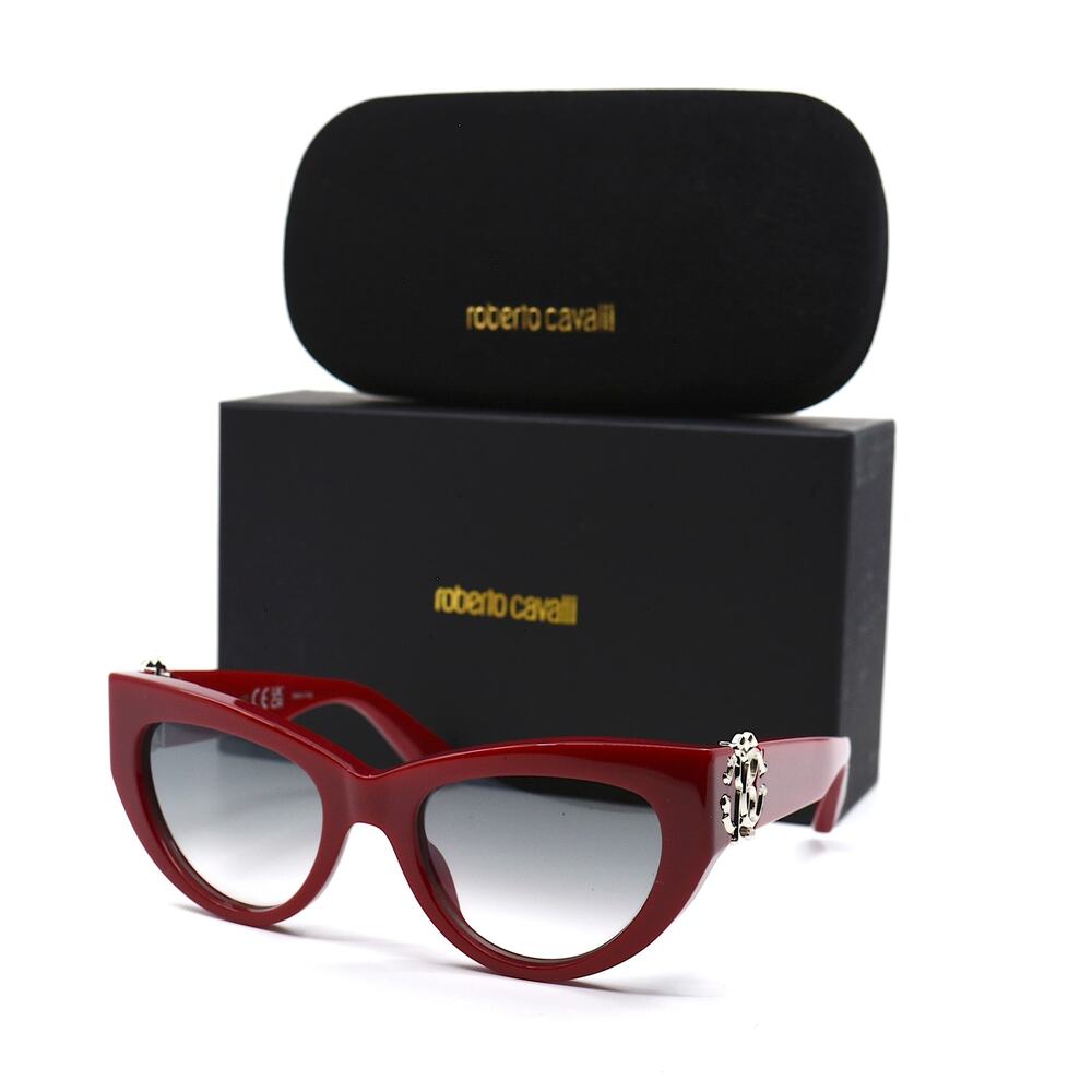 ROBERTO CAVALLI SRC017M RED GREY GRADIENT AUTHENTIC SUNGLASSES - Picture 5 of 14